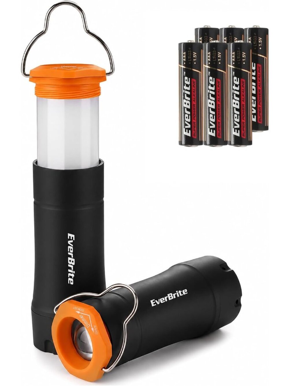 2-in-1 Mini Lantern and Flashlight 2 Pack, Zoomable Lantern